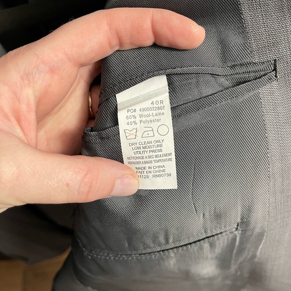 Mens 40 Regular Light Grey Calvin Klein suit jacket - Picture 3 of 4